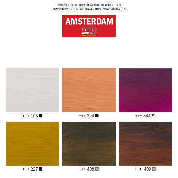 AMSTERDAM Standard Series Acryl Set 17820502 Portrait 6X20ml