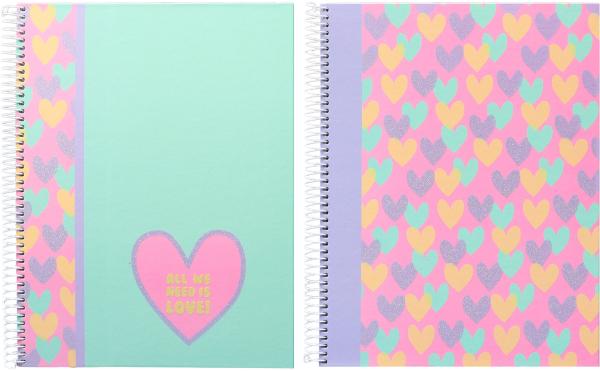 ANCOR Spiralbuch Hardcover A4 124194 B'Log Hearts, liniert 80BL