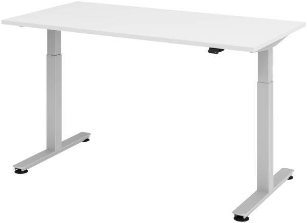 APOLLO Bürotisch ONE 160x80cm VXMST16/W/S weiss/silber, elektrisch