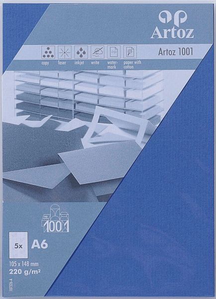 ARTOZ Karten 1001 A6 107326144 220g, royal 5 Blatt