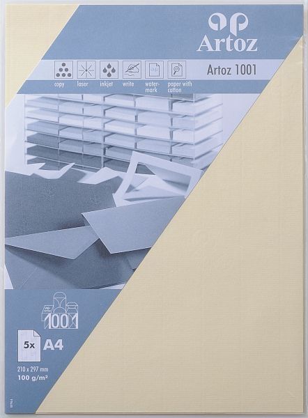 ARTOZ Papier 1001 A4 107796142 100g, chamois 5 Blatt