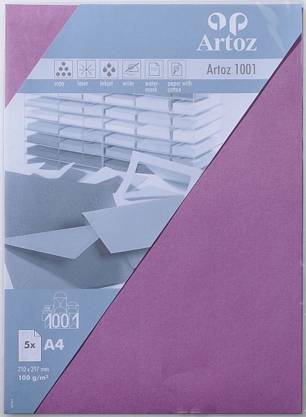 ARTOZ Papier 1001 A4 107796144 100g, holunder 5 Blatt