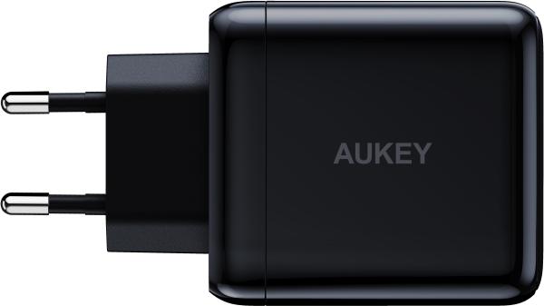 AUKEY SwiftDuo 40W PD 2-Port USB-C PA-R2S BK Portable Wall Charger Black