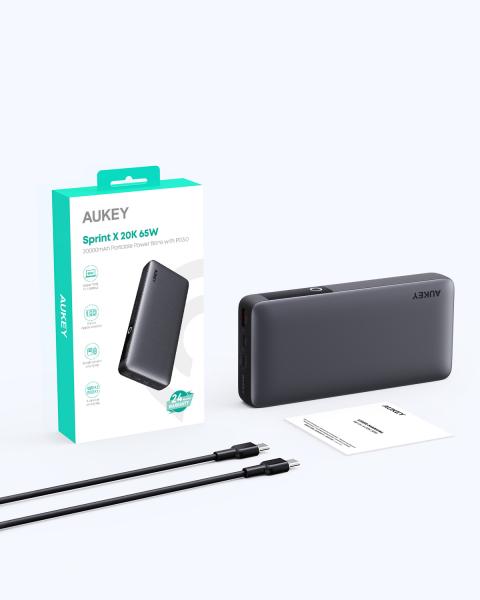 AUKEY SprintX 20000mAh Poverbank PB-Y43 65W PD, Black