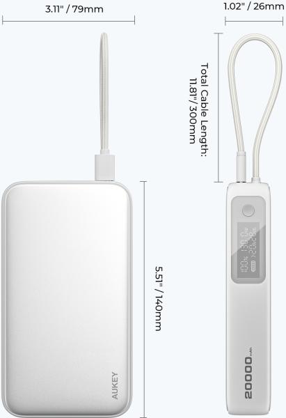 Aukey spark sling 20000mah pb-y48 wh 100w pd bild-in-usb-c, white - Aukey-pb-y48-wh-0689323788392-04.jpg