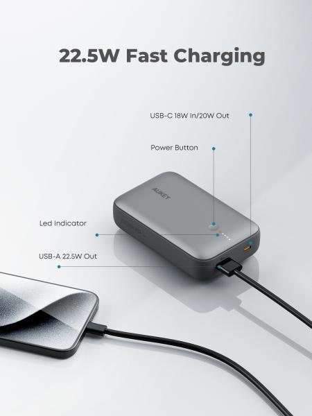 Aukey spark mini 20000, 20w, pd,qc pb-y57 gr powerbank, gray,usb-c,usb-a - Aukey-pb-y57-gr-0689323788330-08.jpg