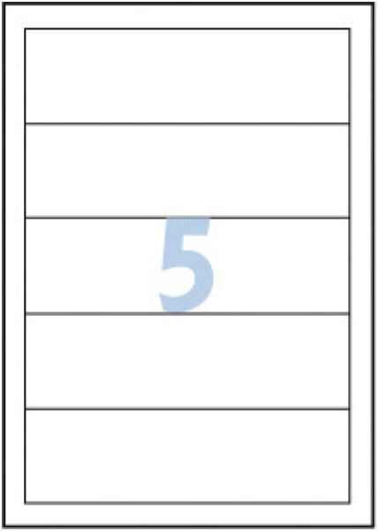 AVERY ZWECKFORM Rückenschild Ordner 50x146mm 32231Z weiss 125 Stück/25 Blatt