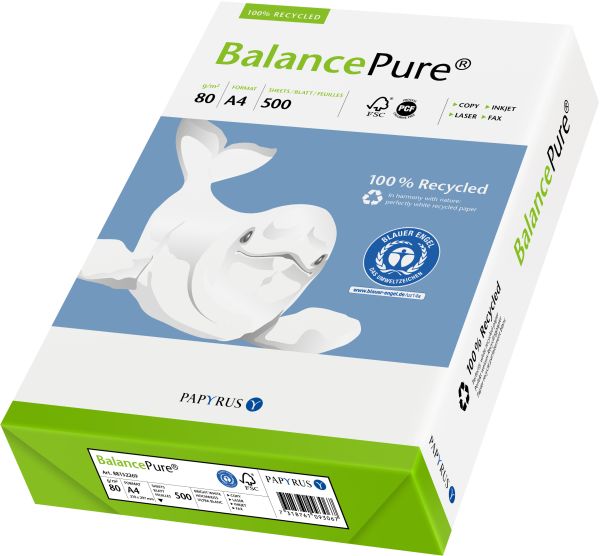 BALANCE PURE BA Multifunktions-Papier A4 88330215 weiss,Recycling,80g,500 Blatt