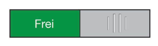 BEREC Türschild 27,4x102mm 314.081 Alu, Frei-Besetzt