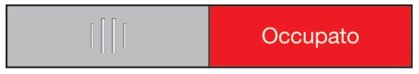 BEREC Türschild 37,4x152mm 314.089 Alu, Libero-Occupato