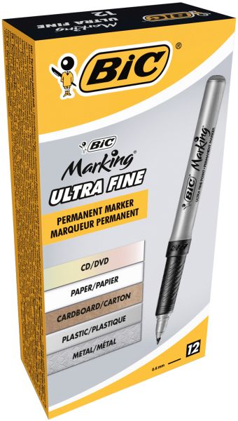 BIC Marking Ultra Fine 0.8mm 8290801 schwarz 12 Stück