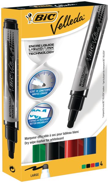 BIC Whiteboardmarker Velleda 2.5mm 902099 4 Stück