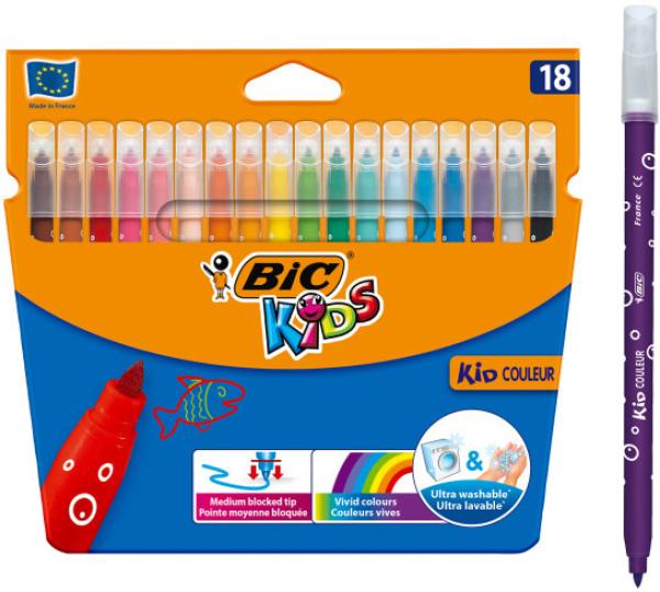 BIC Fasermaler Kid Couleur 0.8mm 937508 ass. 18 Stück