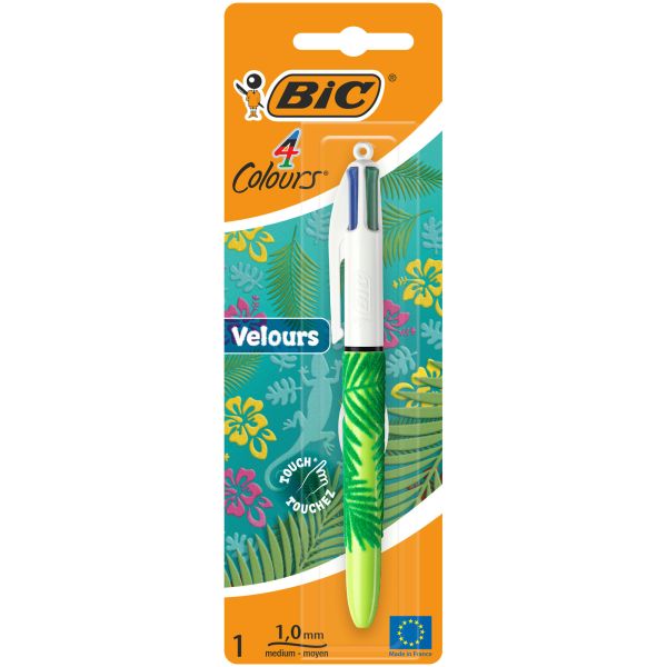 BIC Kugelschreiber Clip 1mm 9672961 4 Colours Velours