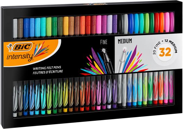 BIC Intensity Fine & Medium Box 972135 32 Farben ass.