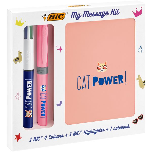 BIC Schreibset My Message 997979 Catpower 3 Stück ass.