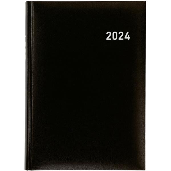 BIELLA Geschäftsagenda Manager 2024 06511020024U schwarz, 1T/S, 14,5x20,5cm