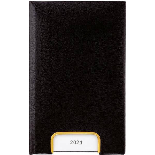 BIELLA Geschäftsagenda Disponent 2024 07401020024U schwarz, 1T/S, 10,1x16cm