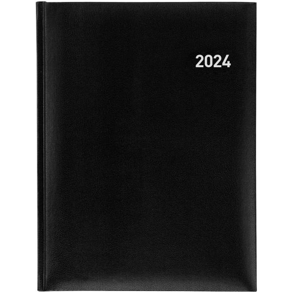 BIELLA Geschäftsagenda Orario 2024 09301020024U schwarz, 1W/2S, 17,8x23,5cm