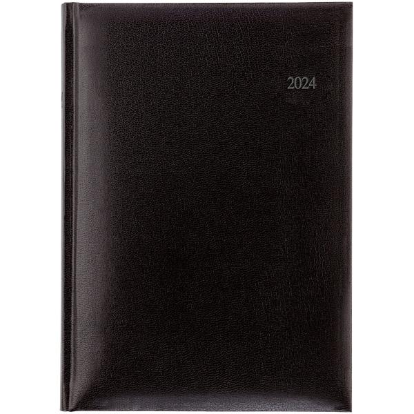 BIELLA Geschäftsagenda Budget 7 2024 09807020024U schwarz, 1W/2S, 14,5x20,5cm