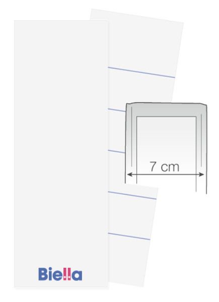 BIELLA Rückenschild Ordner 7cm 19016700U 25 Stück 51x145mm