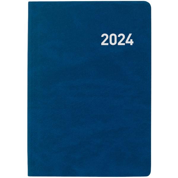 BIELLA Taschenagenda Mittelformat2024 22301050024U blau, 3½T/S, 7,6x11cm