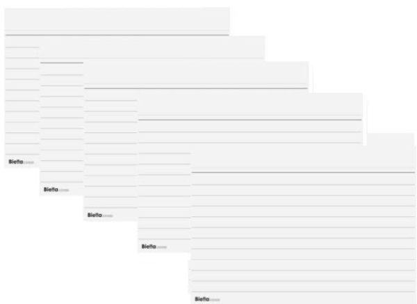 BIELLA Karteikarten liniert A7 23073000U weiss, 105x74mm 100 Stk.