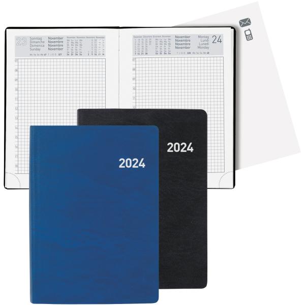 BIELLA Taschenagenda Technikus 2024 25101020024U schwarz, 1T/S, 10,1x14,2cm