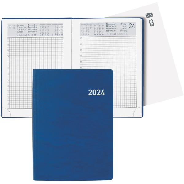 BIELLA Taschenagenda Technikus 2024 25101050024U blau, 1T/S, 10,1x14,2cm