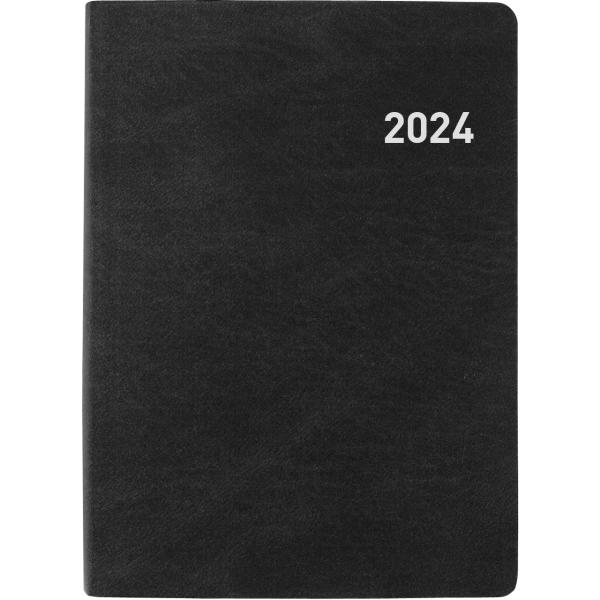 BIELLA Taschenagenda Rex 2024 25301020024U schwarz, 1W/2S, 10,1x14,2cm