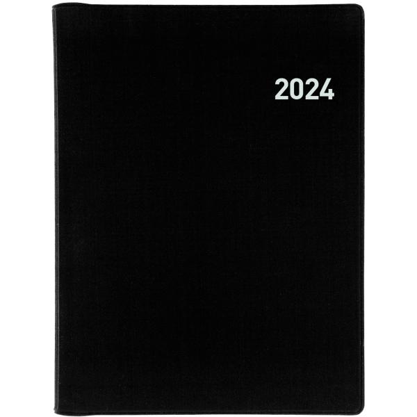 BIELLA Taschenagenda Rex Wire-O 2024 25773020024U schwarz, 1W/2S, 10,1x14,2cm