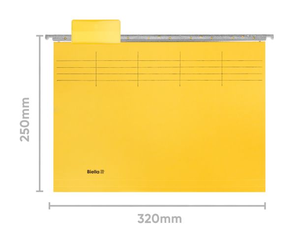 BIELLA Registermappe A4 27143020U Set, gelb 25cm