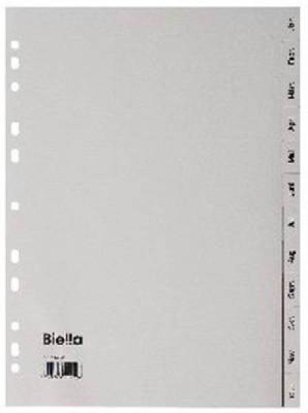 BIELLA Register PP grau A4 47141490U Dez.-Jan., deutsch