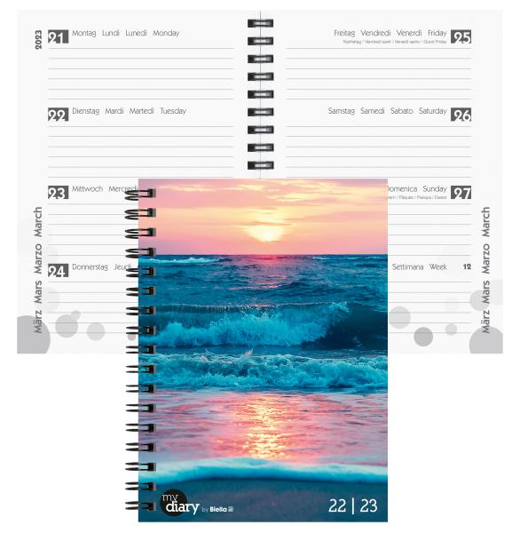 BIELLA Schüleragenda Beach 23/24 806517840024 3½T/1S, Wire-O 12x16.5cm