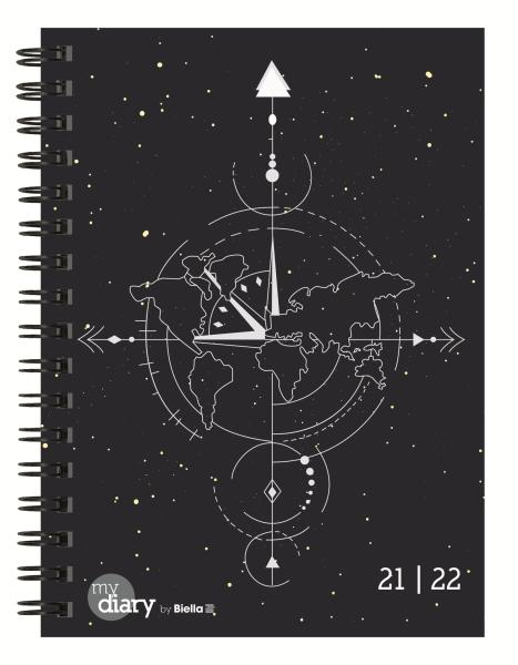 BIELLA Schüleragenda BlackWhite 23/24 806517860024 3½T/1S, Wire-O 12x16.5cm