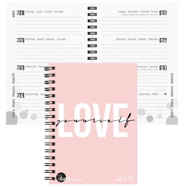 BIELLA Schüleragenda Love 23/24 806517880024 3½T/1S, Wire-O 12x16.5cm