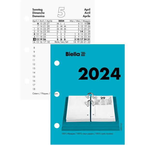 BIELLA Umlegeblock 2024 83511000024U 1T/S, 8x10.8cm, d