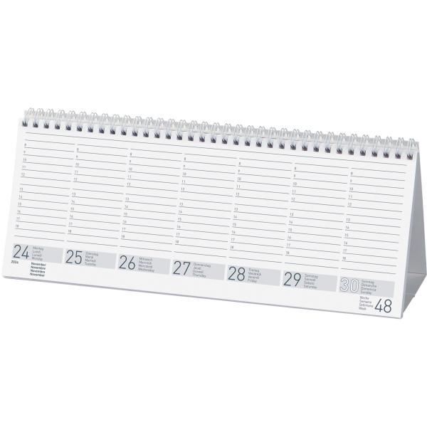 BIELLA Pultkalender Seplana Wire-2024 87161000024U 1W/2S, 29,8x11,7cm, d/f/i/e