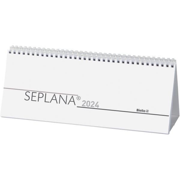 BIELLA Pultkalender Seplana Wire-2024 87161000024U 1W/2S, 29,8x11,7cm, d/f/i/e