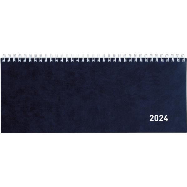 BIELLA Pultkalender Seplana Wire-2024 87371000024U blau, 1W/2S, 29,8x11,7cm