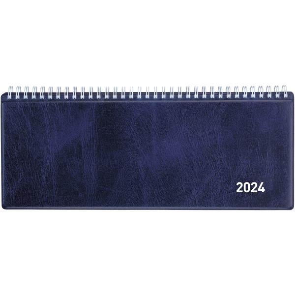 BIELLA Pultkalender Seplana Wire-2024 88371050024U blau, 1W/2S, 29,8x11,7cm