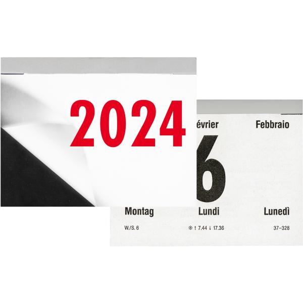 BIELLA Abreisskalender quer Nr.4 2024 89044000024U 1T/S, 10,5x8cm, d/f/i