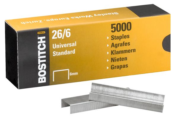 BOSTITCH Heftklammern 13 26-06-5MGAL 26/6 6mm 30Bl. 5000 STK