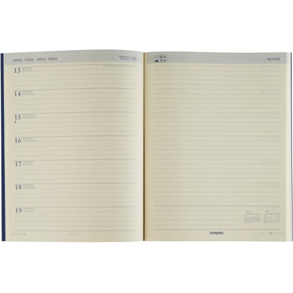 BREPOLS Agenda Weekly Dubletta 2025 17554550260 1W/1S grau ML 12x22cm