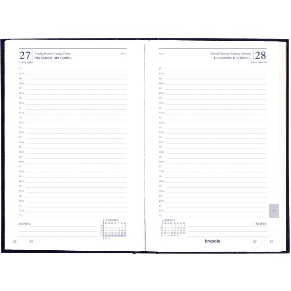 BREPOLS Agenda Saturnus Basic 2024 26.3.0007 1T/1S, schwarz 13.5 x 20.8cm