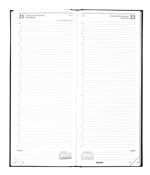 BREPOLS Agenda Saturnus 111 Lima 2024 26.3.0044 schwarz, 1T/S, 13.5x33cm