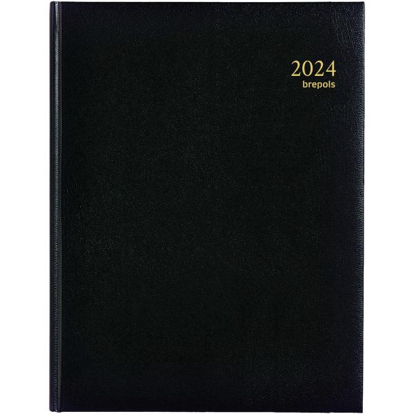 BREPOLS Agenda Timing Lima Kul. 2024 26.3.0054 schwarz, 1W/2S, 17x22cm