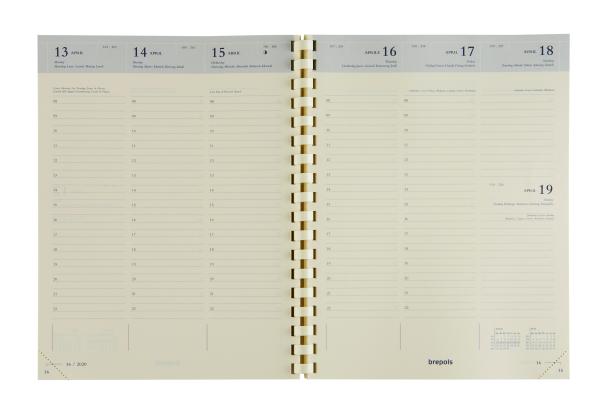 BREPOLS Agenda Timing Palermo 2024 26.3.0062 schwarz, 1W/2S, 17x22cm