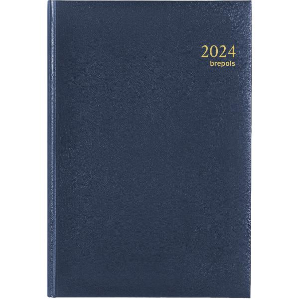 BREPOLS Agenda Saturnus Lima Ku. 2024 26.3.0081 blau, 1T/S, 13x5x21cm