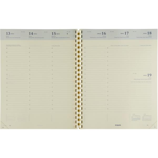 BREPOLS Agenda Concorde Ersatz 2024 26.3.0108 chamois, 1W/2S, 21x27cm